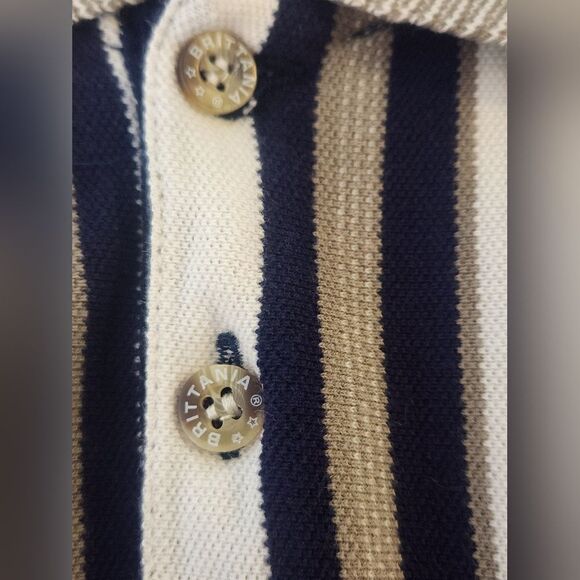 Britannia by LeviStrauss XL Striped Mltclrd Shrtslv Polo 100%Cotton Men's Shirt - Picture 6 of 7